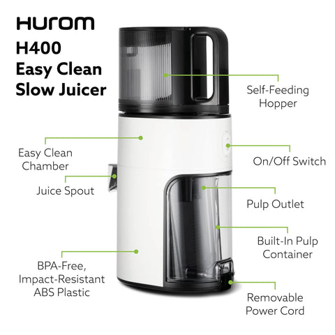 Hurom H400: limpieza fácil gracias a su diseño sin tamiz