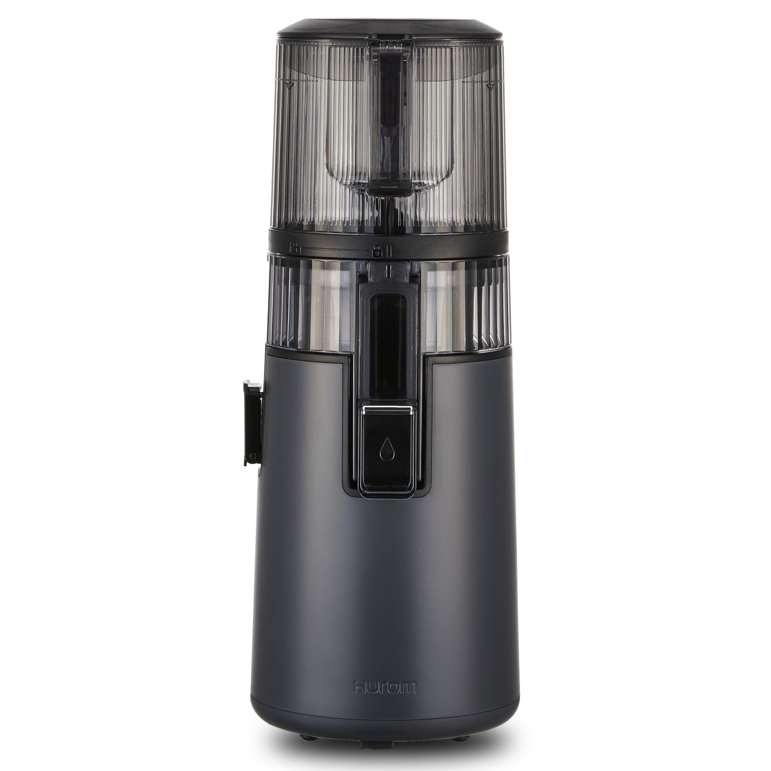 Hurom H70 vista frontal elegante y compacto, ideal para cocinas pequeñas