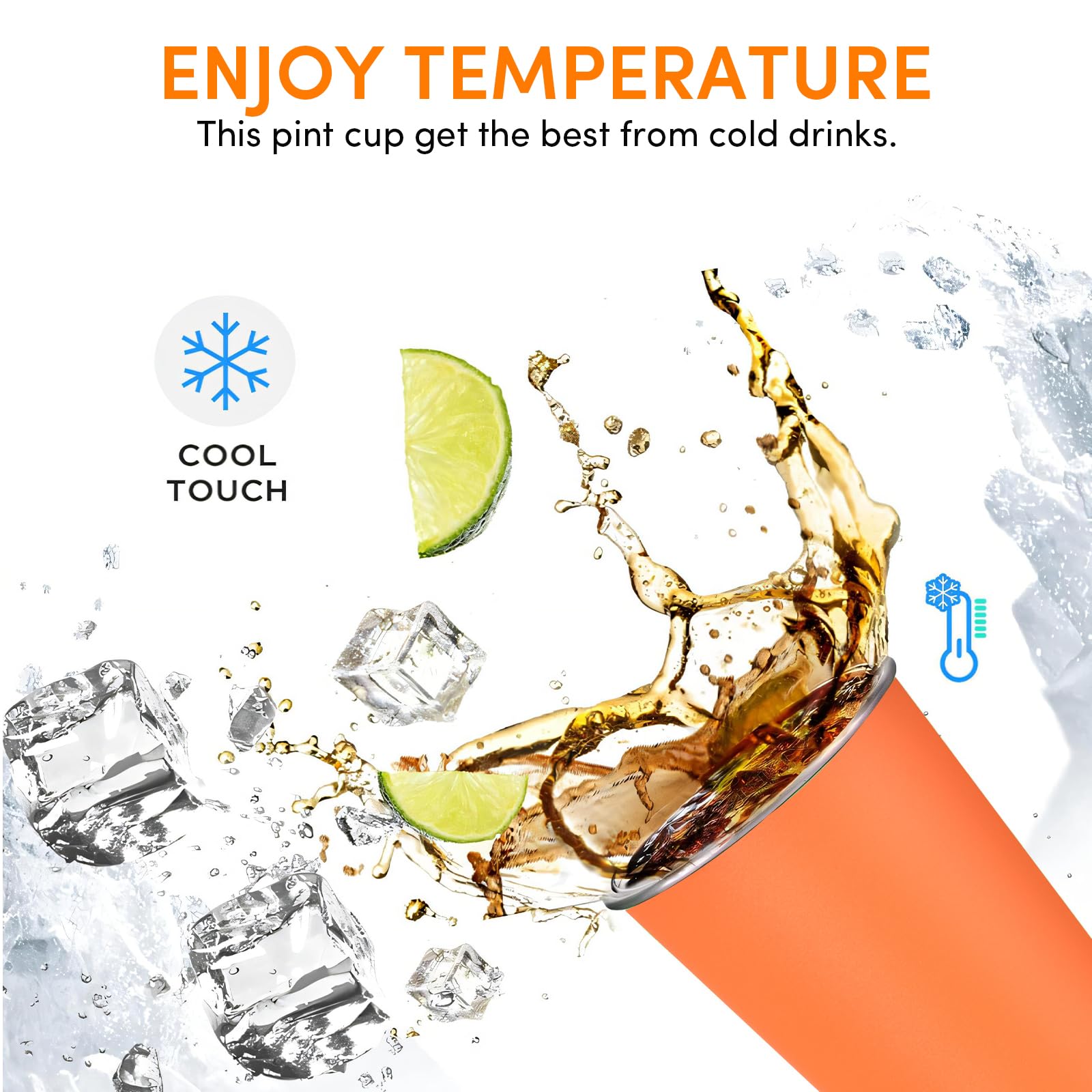 HurOutd agarre cómodo y ergonómico, para beber con una mano.