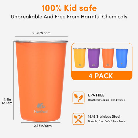 Vasos HurOutd apilables, diseño compacto, ahorro de espacio para mochilas y viajes.