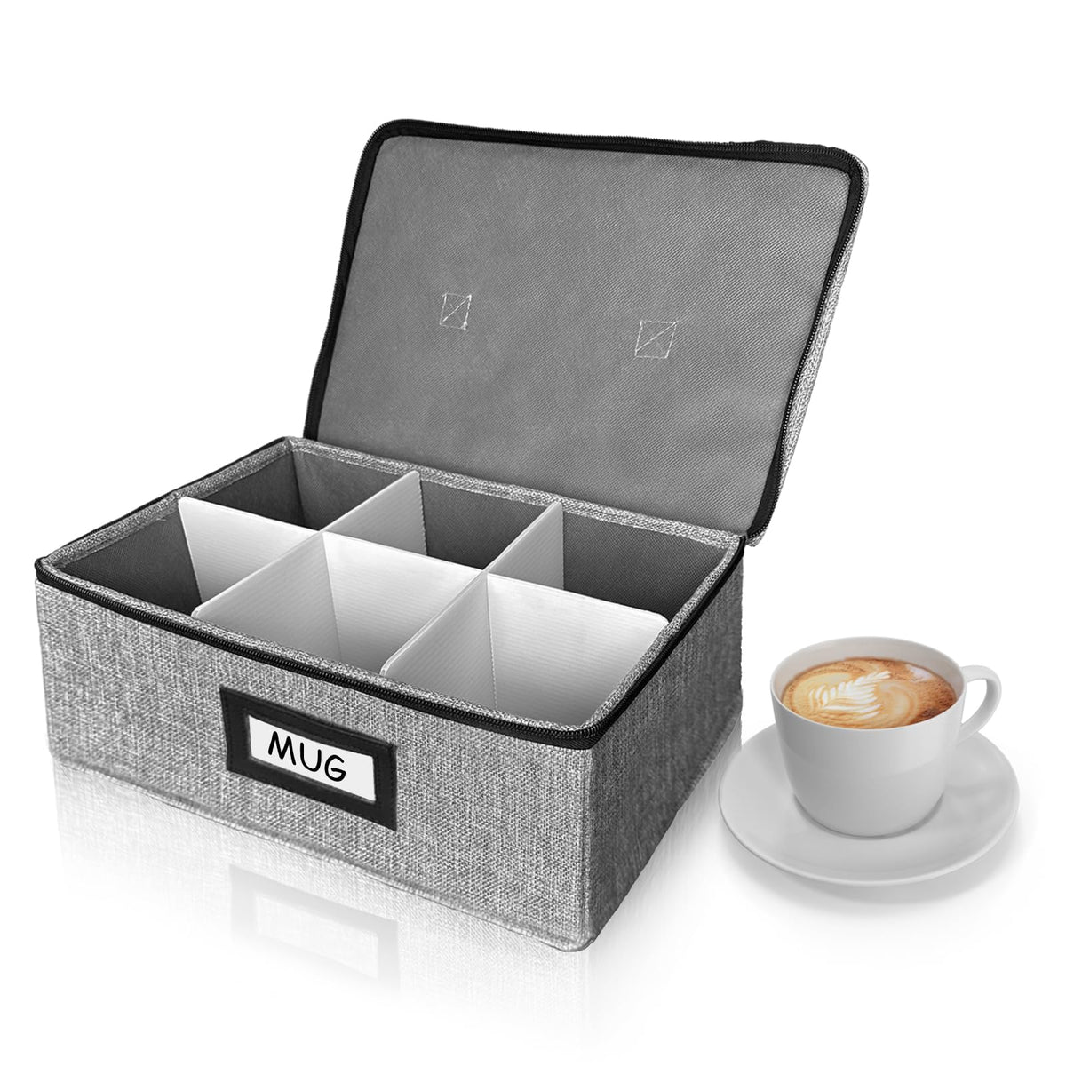 Hurzmoro: caja de almacenamiento para tazas, material duradero protege durante transporte
