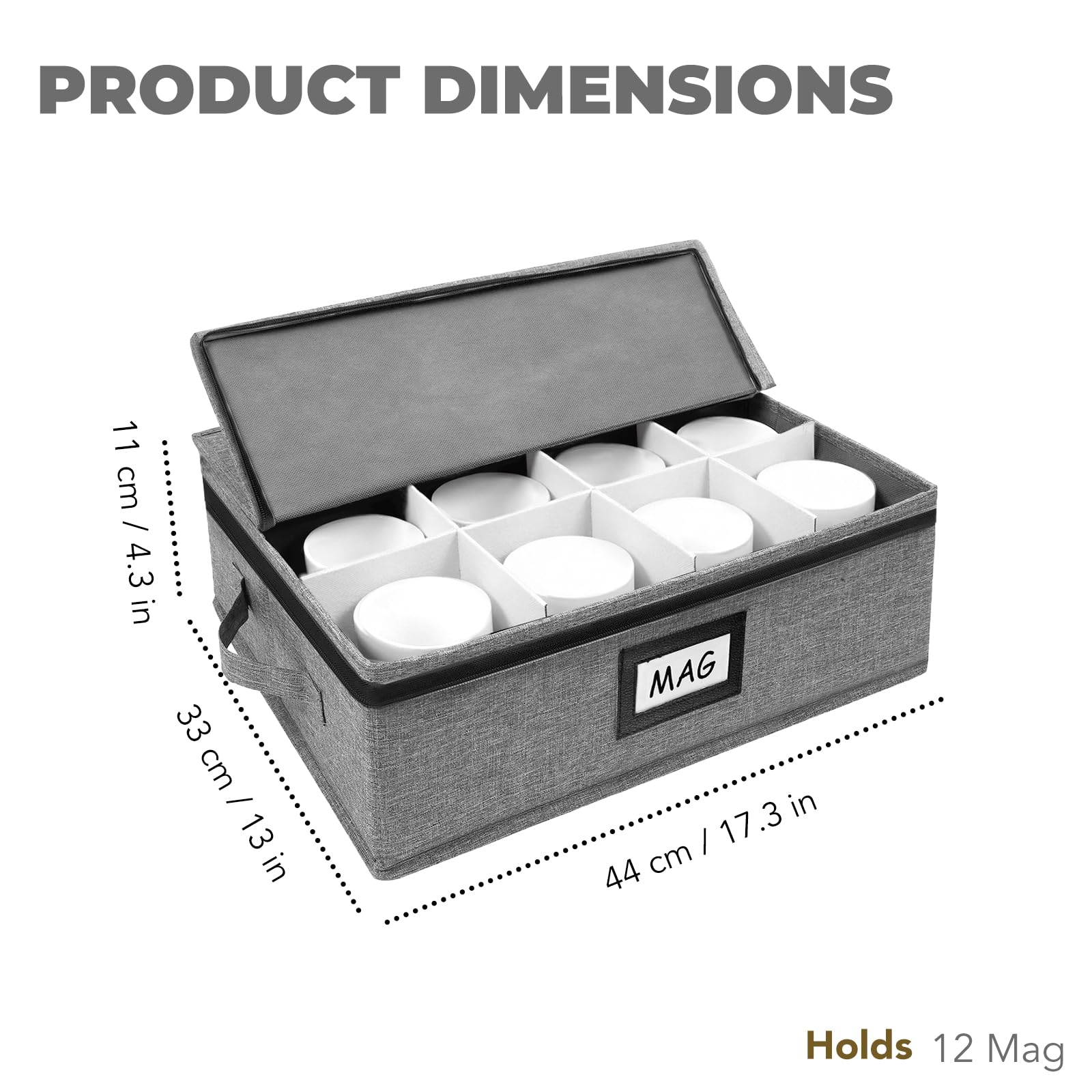 HURZMORO caja protegida para traslado de tazas y copas