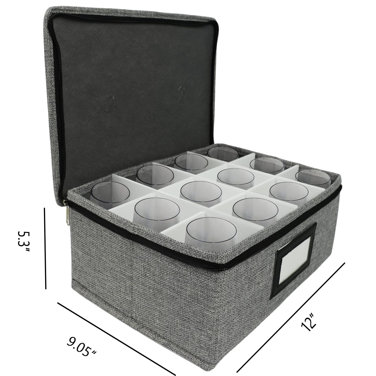 Divisiones de la caja para 12 copas de whisky, protección durante el transporte.