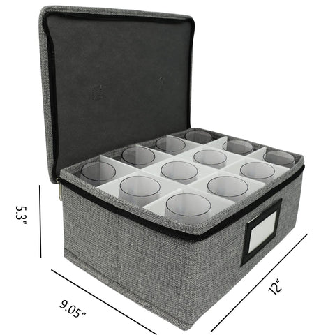 Divisiones de la caja para 12 copas de whisky, protección durante el transporte.