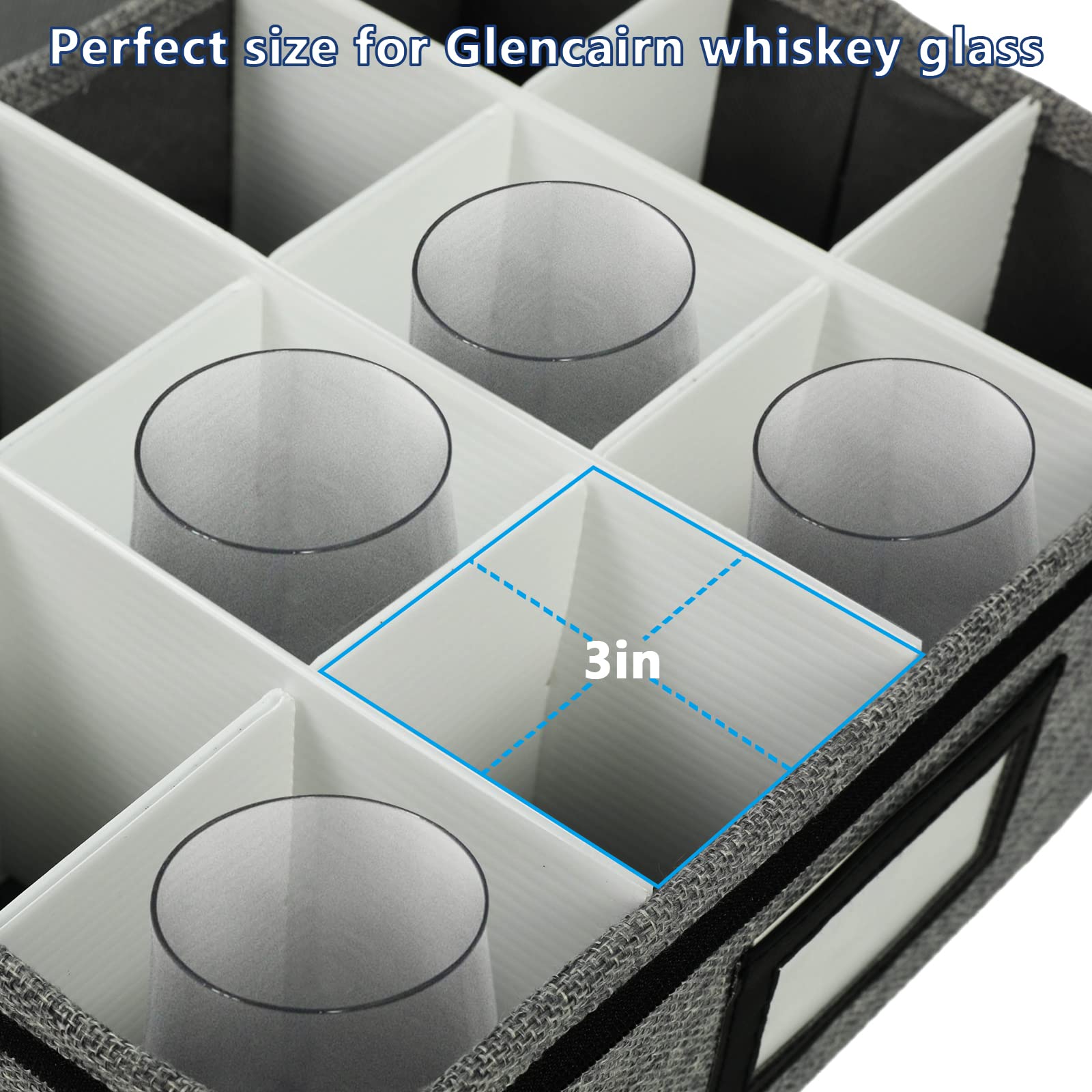 Interior acolchado de la caja HURZMORO, mantiene las copas en perfecto estado.