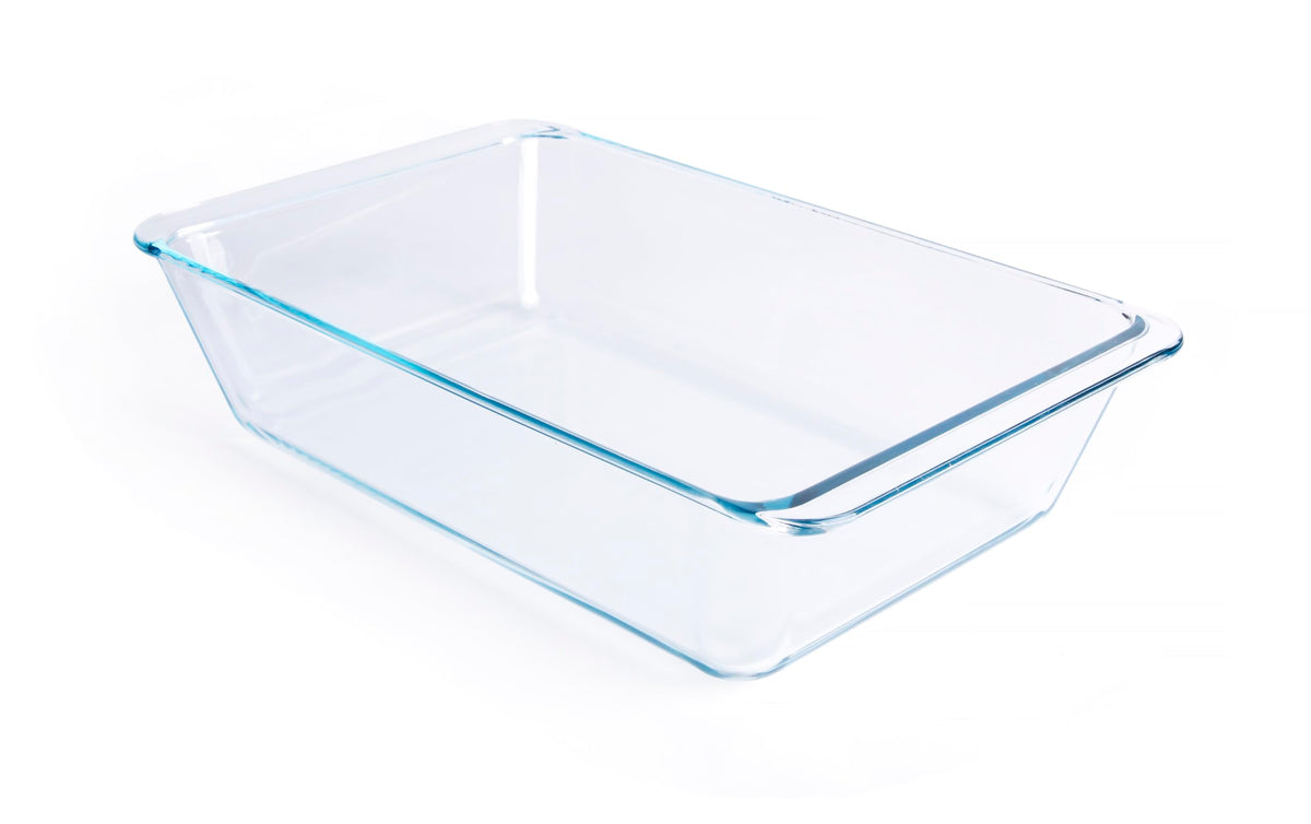 Bandeja de horno HUSANMP de vidrio transparente, perfecta para monitorear la cocción.