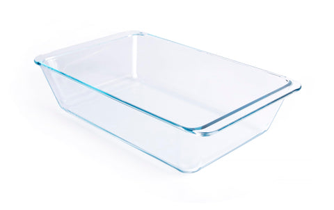Bandeja de horno HUSANMP de vidrio transparente, perfecta para monitorear la cocción.