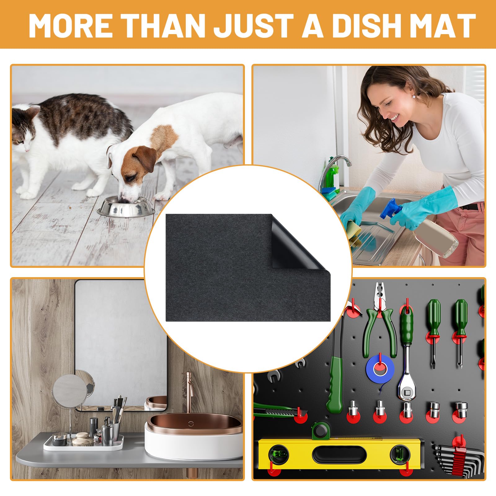 Cocina doméstica con Hushee XL, ideal para secar utensilios tras cocinar.