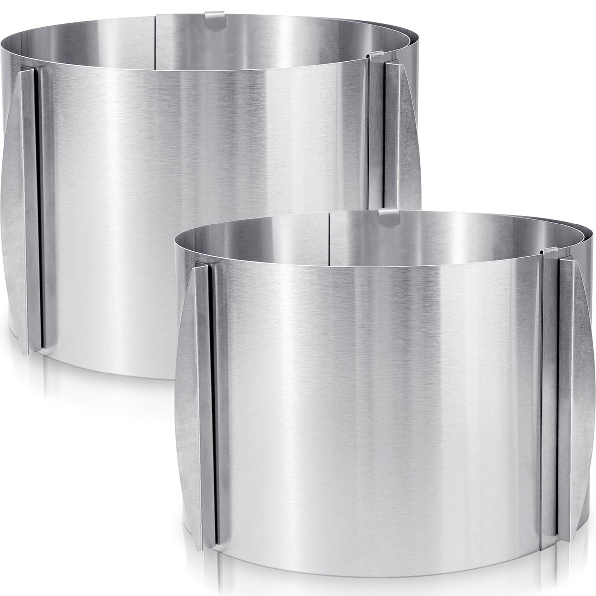 Hushee: conjunto de dos anillos ajustables para pasteles de 6-12 pulgadas.