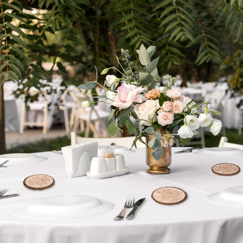 Hushee conjunto de bodas rústicas para invitados, posavasos y empaque listo para entregar.