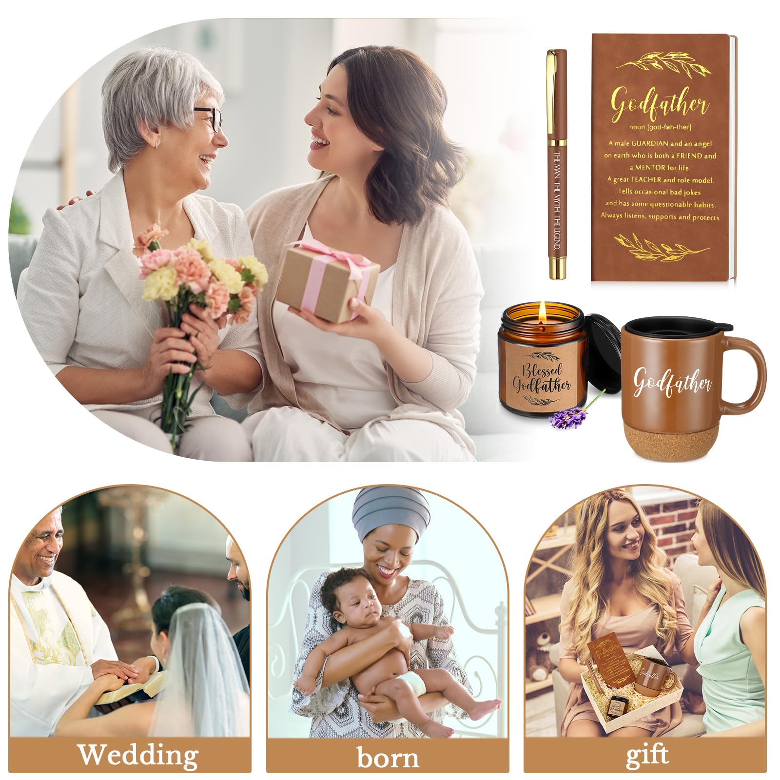Taza Hushee con diseño de padrino para momentos especiales