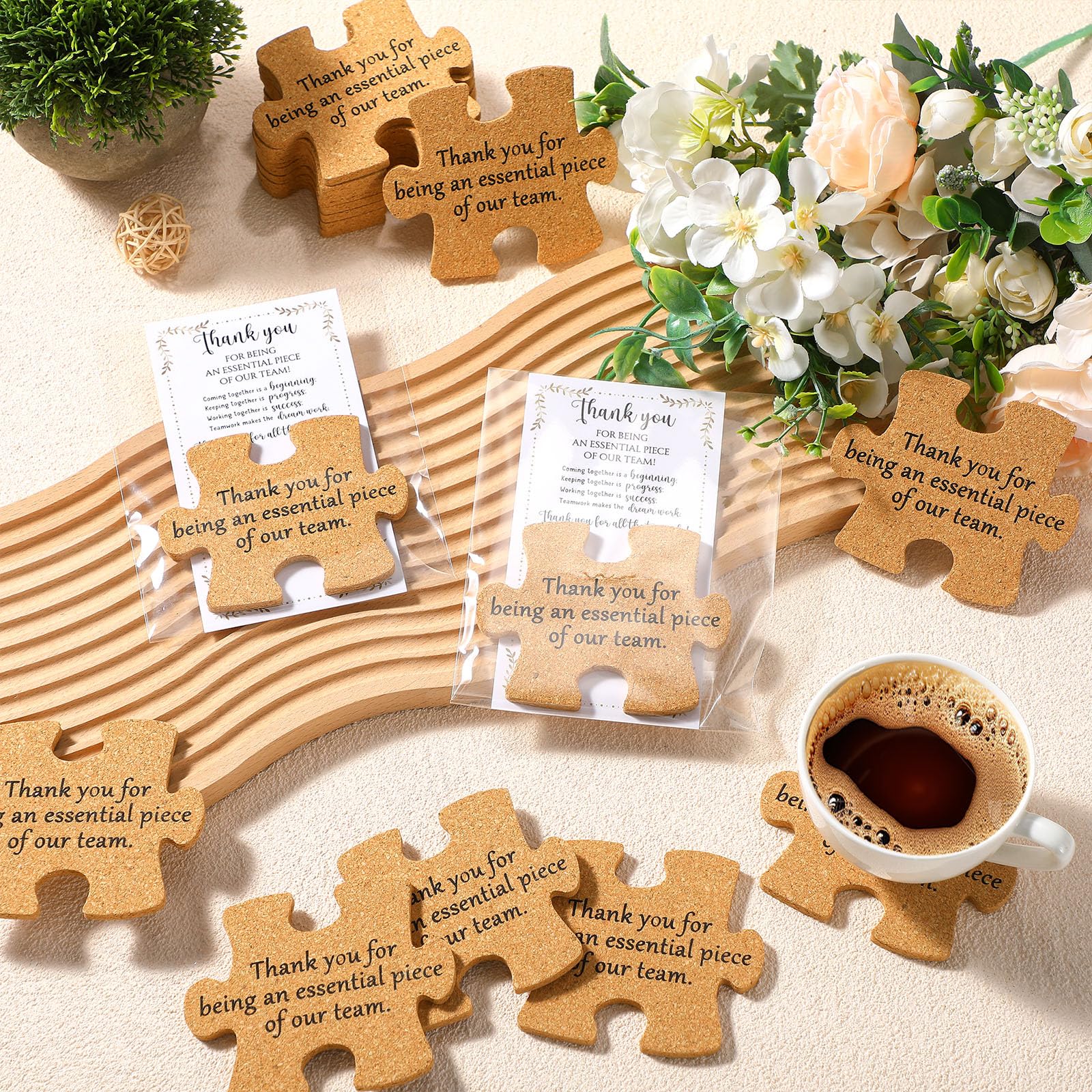 Hushee diseño con frases motivadoras en posavasos rompecabezas