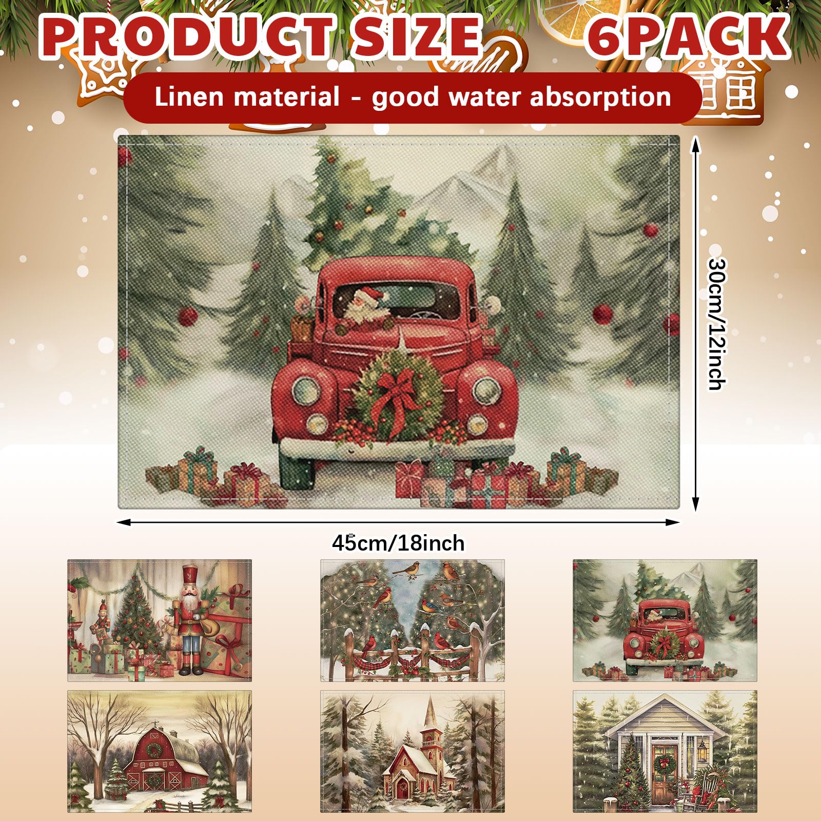Manteles Hushee Navidad Coches navideños para cenas en grupo con estilo.