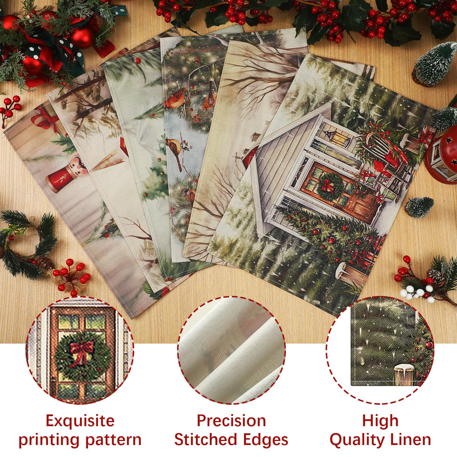 Manteles Hushee Navidad Pájaros para crear una atmósfera cálida.