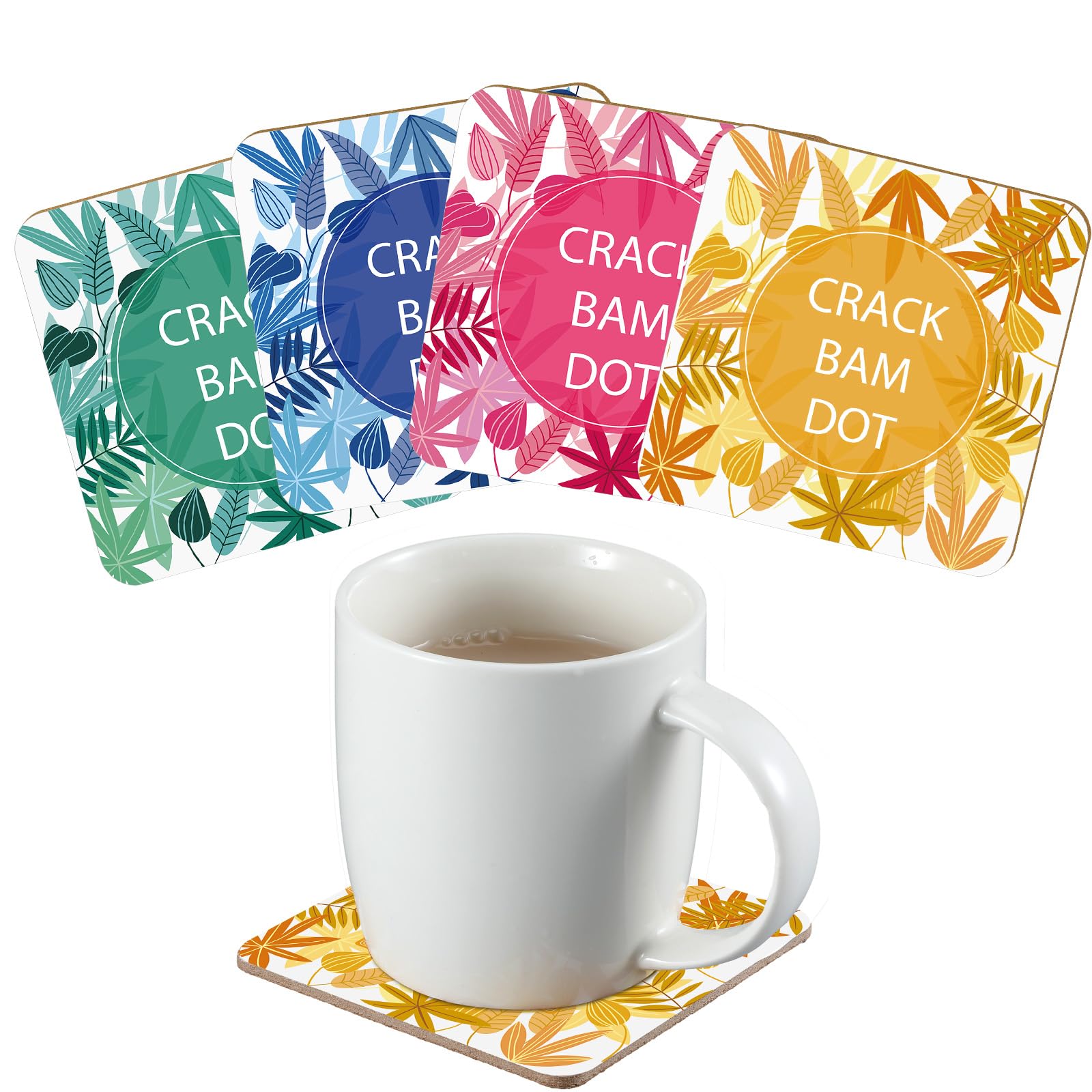 Hushee posavasos mahjong Crack Bam Dot, diseño vibrante para cualquier mesa.