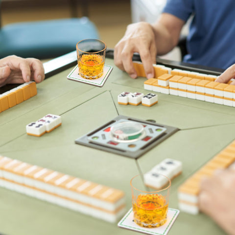 Hushee posavasos Mahjong protección de superficie frente a derrames y ruidos