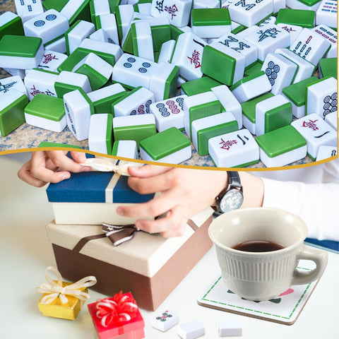Hushee posavasos Mahjong regalo práctico para cumpleaños o fiestas