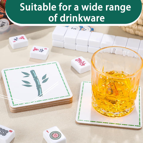Hushee posavasos Mahjong rosa bordado luce elegante en cualquier ocasión