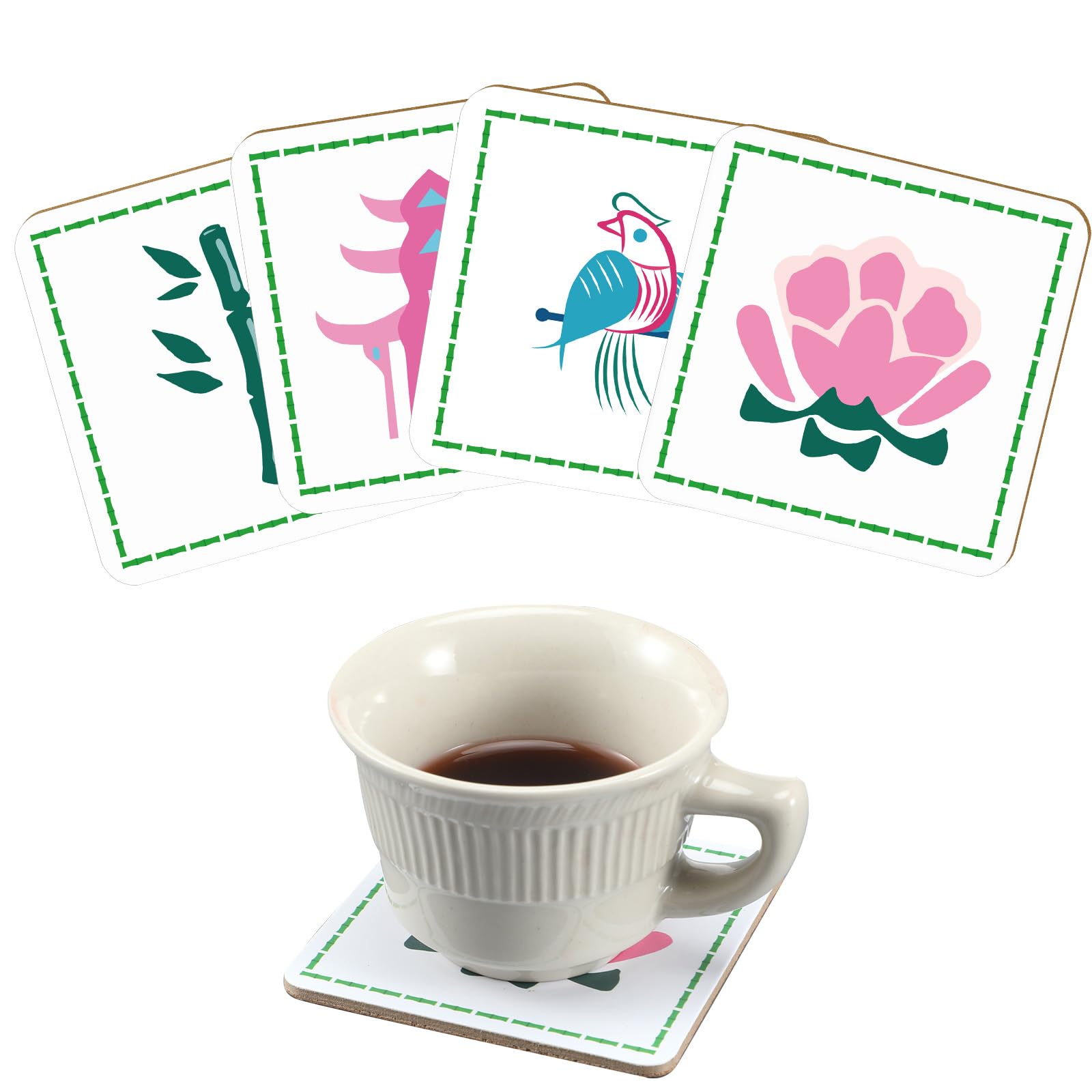 Hushee posavasos Mahjong uso social ideal para mesas de juego