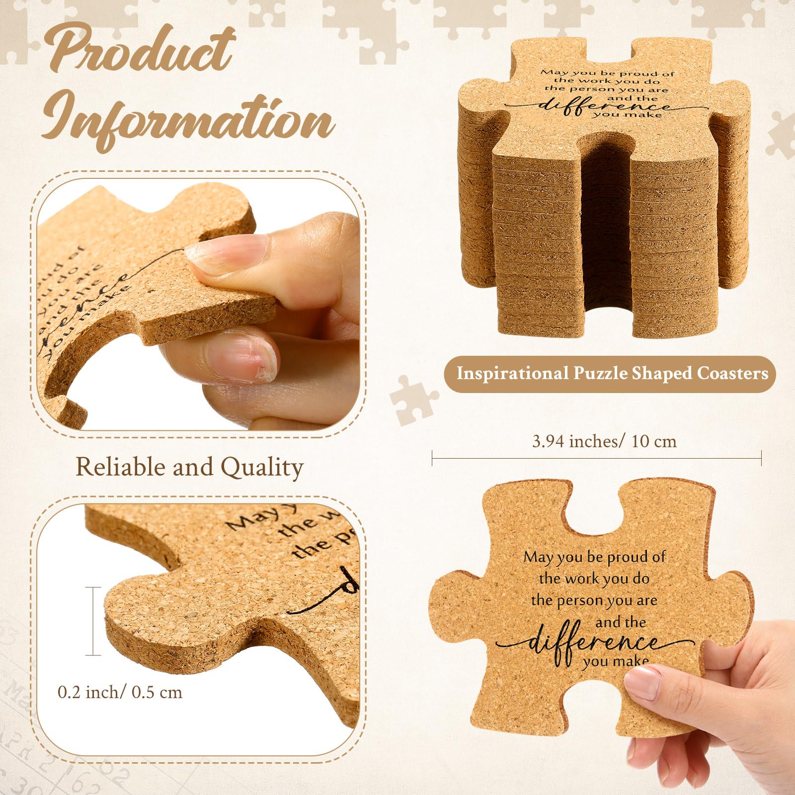 Hushee posavasos-puzzle-frases-motivadoras: inspiren momentos en la oficina.
