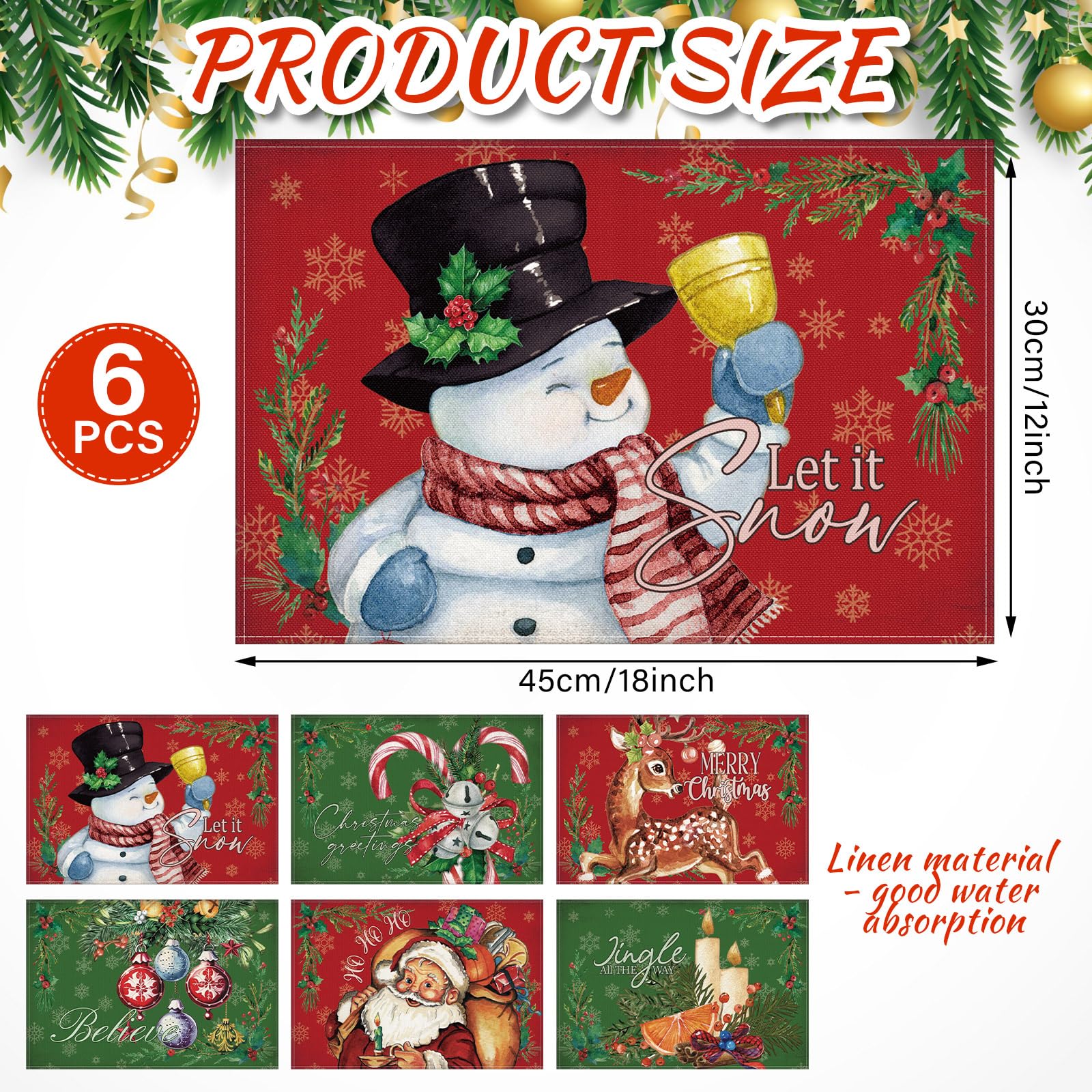 Salvamantel Hushee con Papá Noel para cenas familiares con estilo
