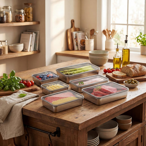 Hushee tapa hermética de plástico mantiene los alimentos aislados