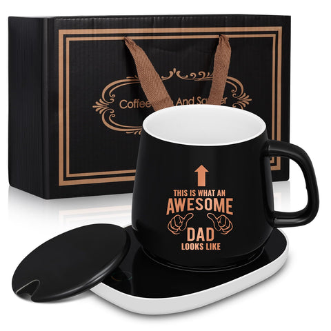 Taza Hushee de café de 13,5 onzas con tapa y cuchara, ideal para bebidas calientes