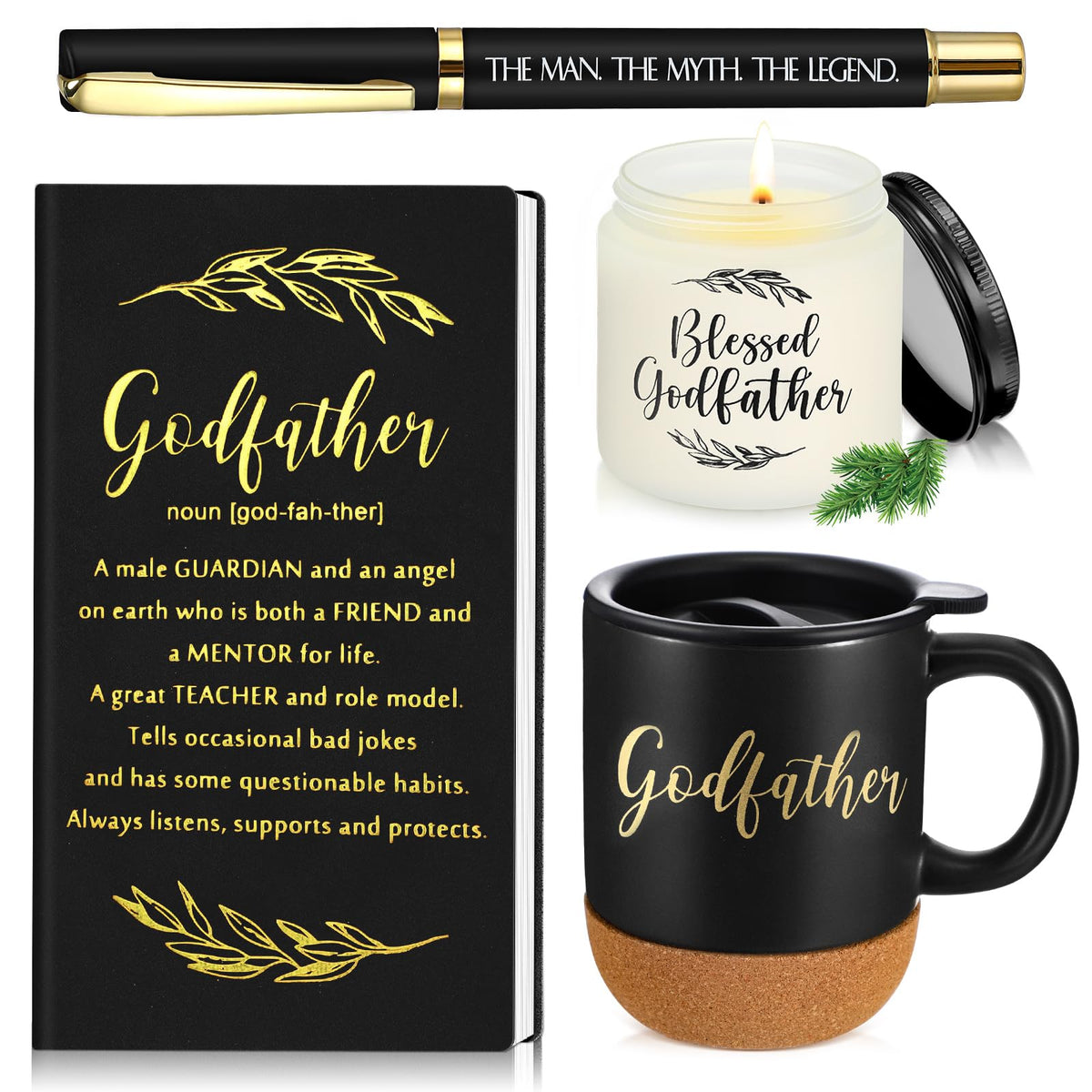 Taza Hushee para madrina con base de madera, ideal para bebidas diarias.