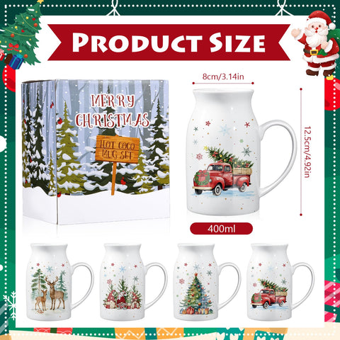 Tazas Hushee con diseño acuarela Papa Noel para celebraciones