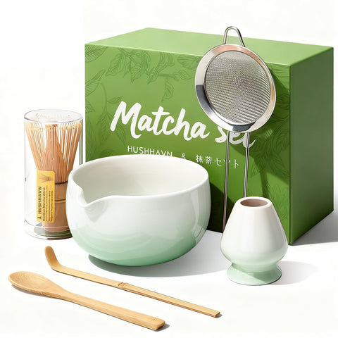 HUSHHAVN Matcha cuenco cerámico con gradiente suave para preparar té matcha