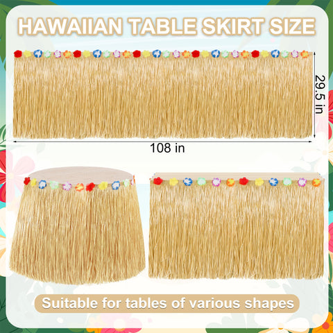 Decoración hawaiana dorada Huskein para fiesta luau, añade ambiente tropical duradero.