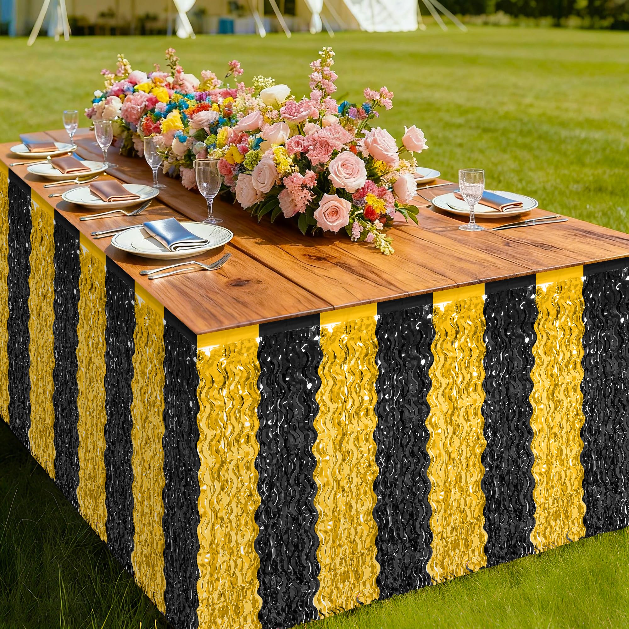 Huskein faldas de mesa para graduaciones y cumpleaños, toque elegante.