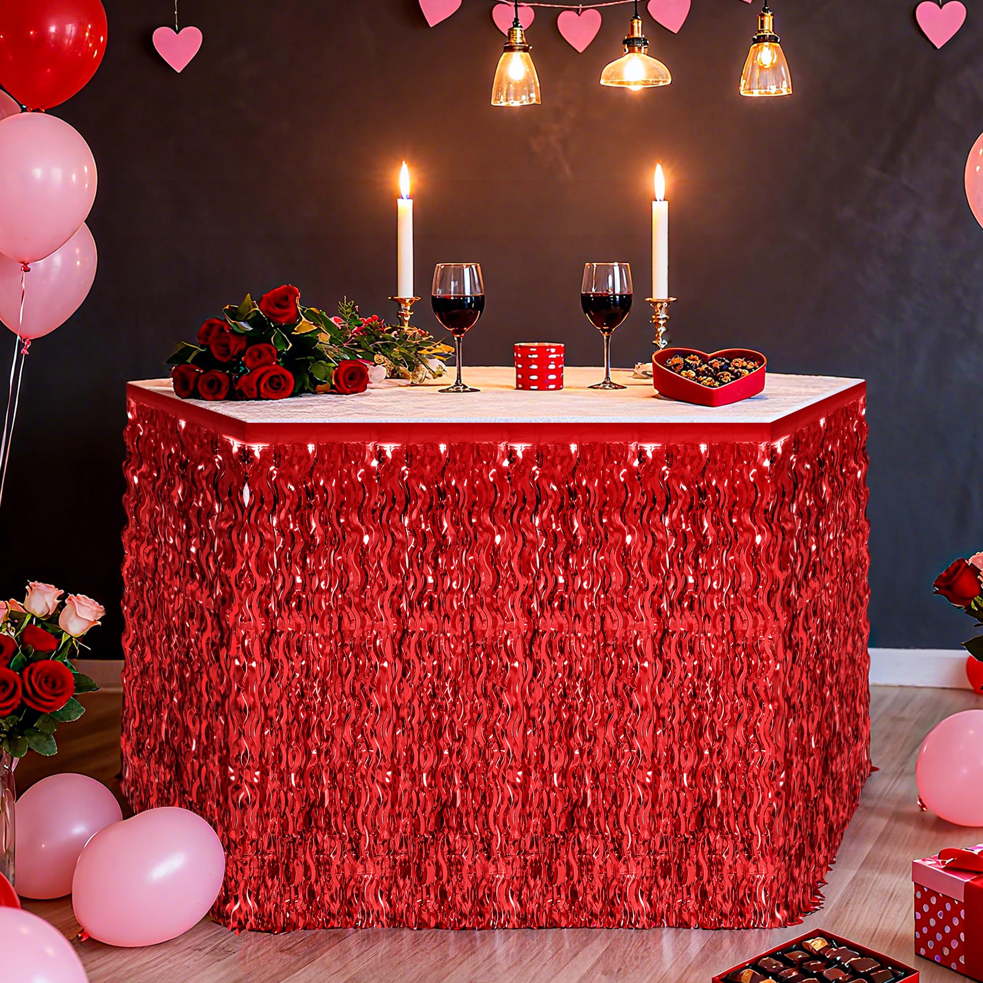 Aporta brillo y encanto a la mesa con la falda de mesa Huskein