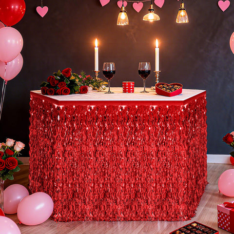 Aporta brillo y encanto a la mesa con la falda de mesa Huskein
