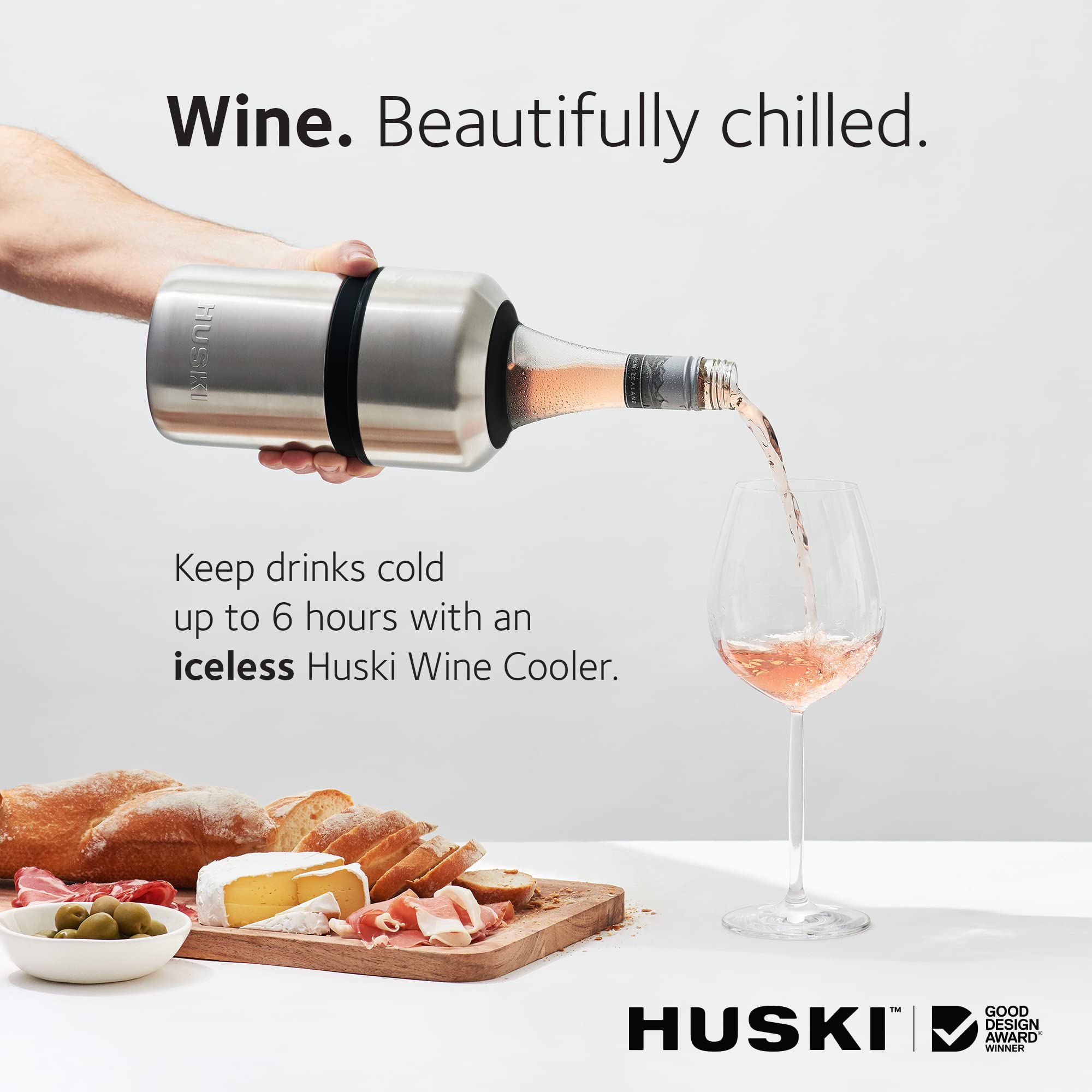 Huski ajuste-alto-botella permite caber más botellas de forma estable.