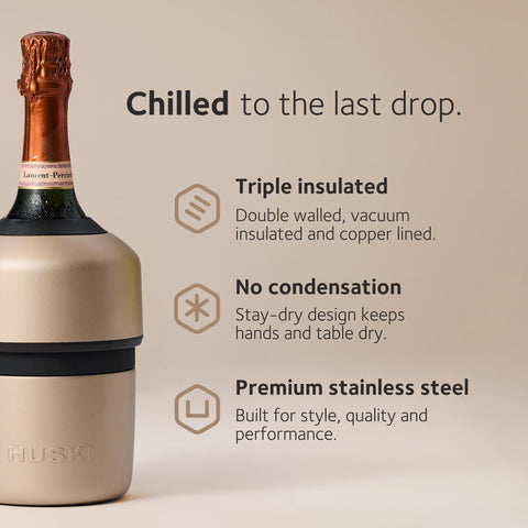 Se adapta a botellas de 750 ml, incluido champán y espumosos.