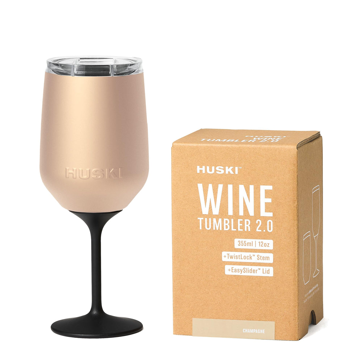 Huski vaso termico vino 2.0 con tapa deslizable para evitar salpicaduras