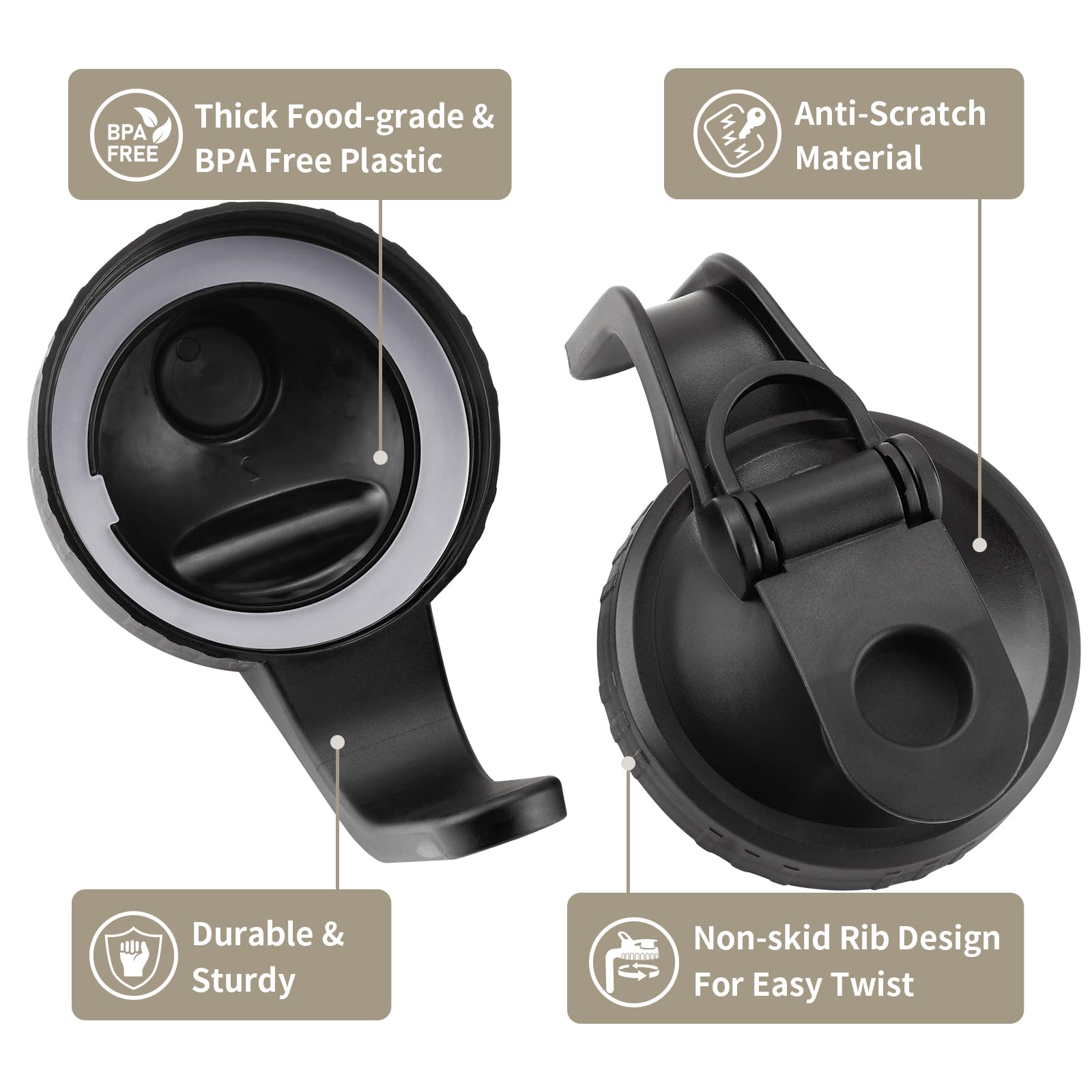 Material sin BPA Huspossesser, tapa segura para alimentos.