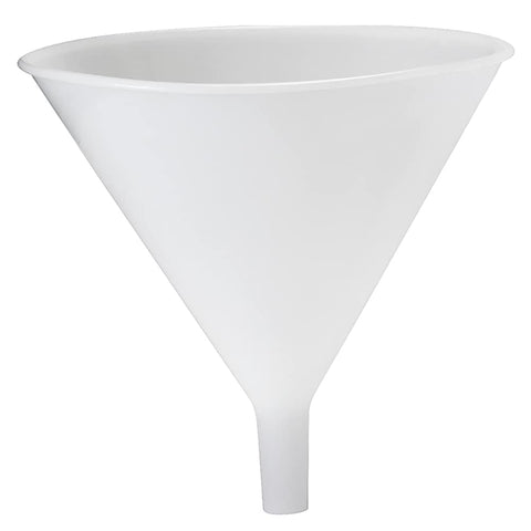 Cono plástico Hutzler 64 onzas para verter líquidos con control y vertido limpio.