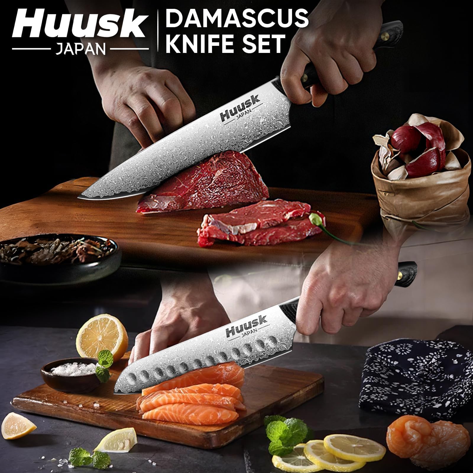 Regalo perfecto Huusk para cocineros, presentado en caja atractiva.