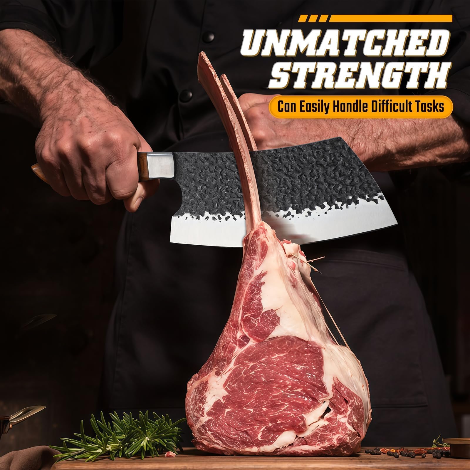 Huusk Cleaver, filo robusto para huesos y cortes difíciles