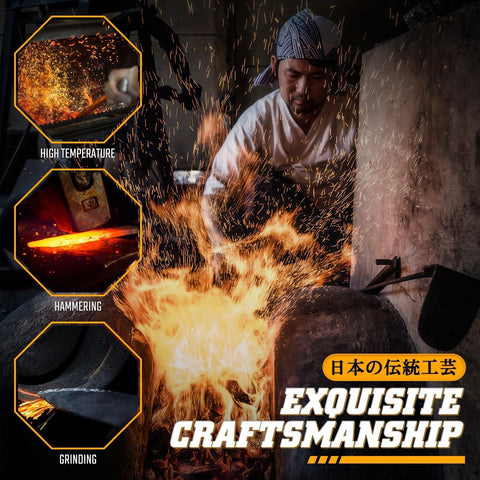 Huusk Cleaver, patrón martillado que reduce adherencia de alimentos