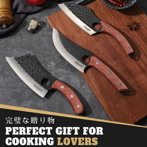 Huusk cuchillo chef japonés de 6,2 pulgadas para cortar verduras con precisión.