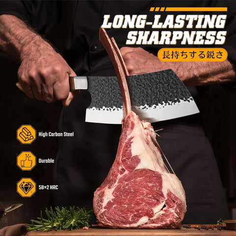 Huusk cuchillo chef precisión forjado: ideal para rebanadas finas y preparaciones.