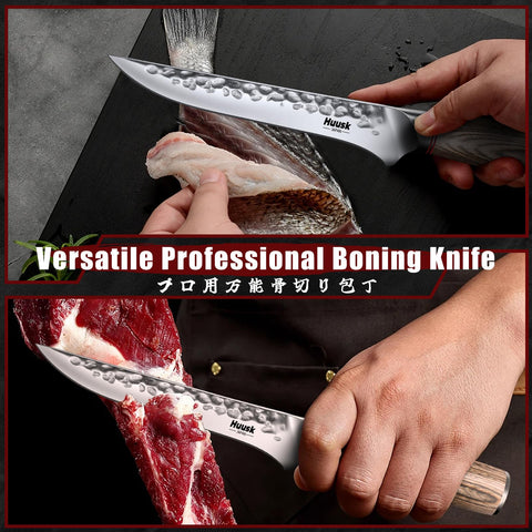 Huusk cuchillo de cocina: borde afilado de 16 grados para cortar todo sin esfuerzo