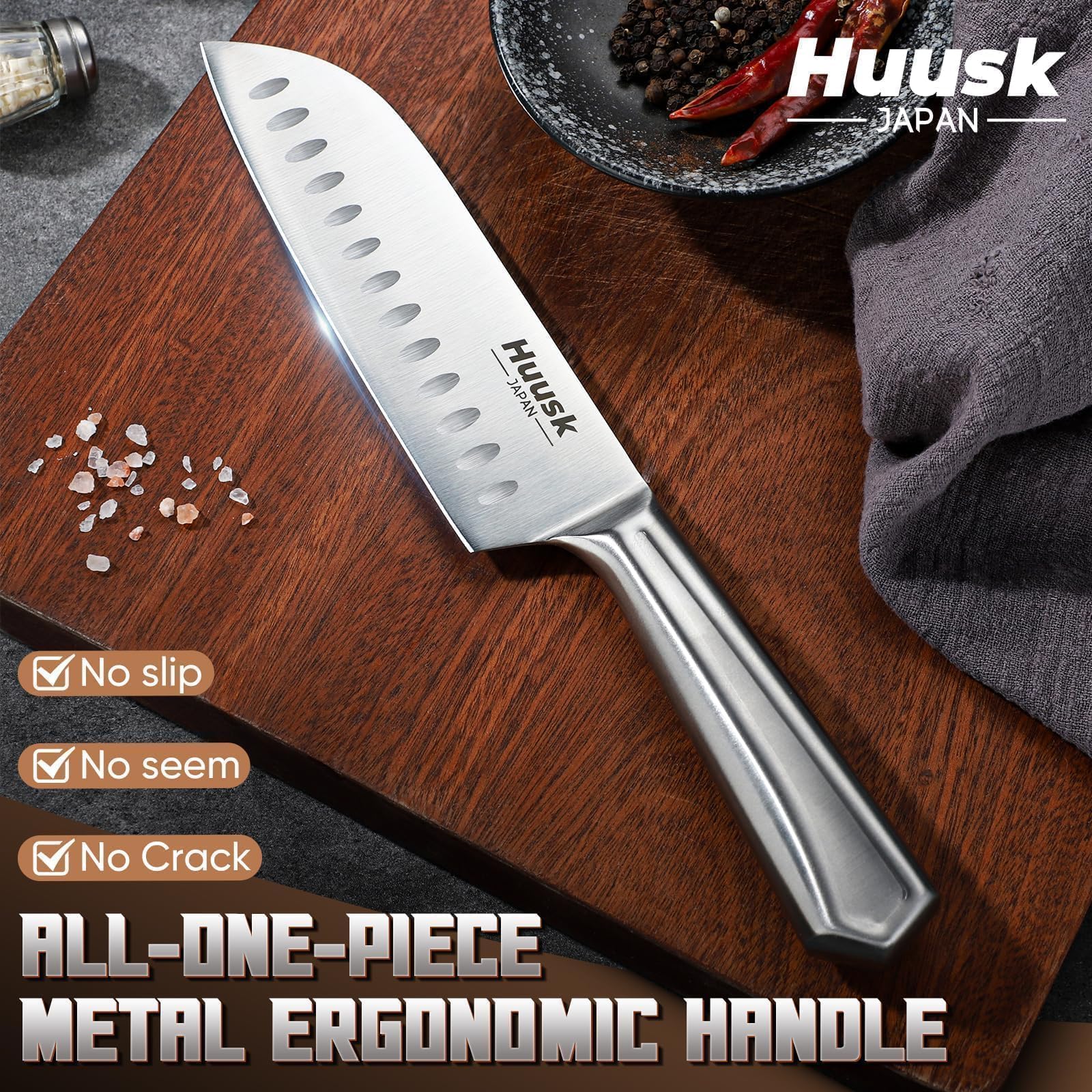 Cuchillo Huusk de corte de 7,6 pulgadas para rebanar y filetear carnes.