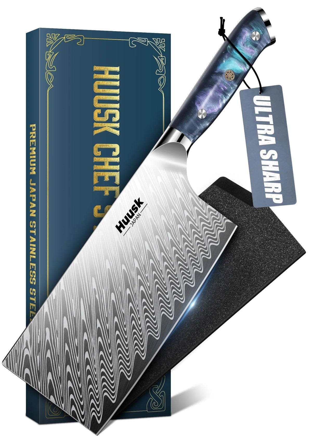 Huusk cuchillo carne 7 pulgadas con mango de resina para cortes limpios y precisos.