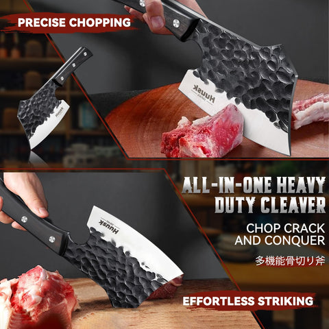 Huusk cuchillo corte-carne-dura: filo afilado para cortes limpios en carnes.