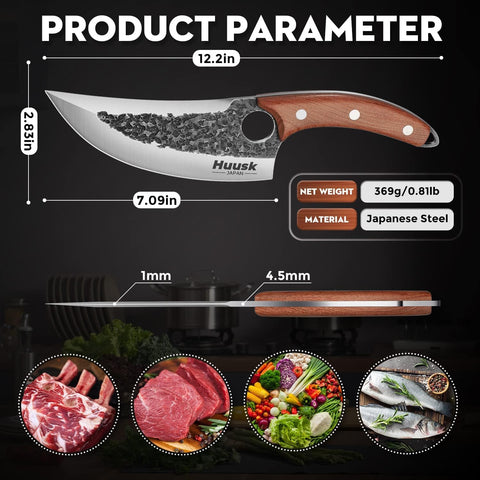 Huusk cuchillo japonés, presentación elegante para regalo, ideal para cualquier ocasión.