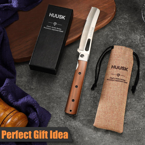 Huusk cuchillo portátil perfecto para camping y viajes